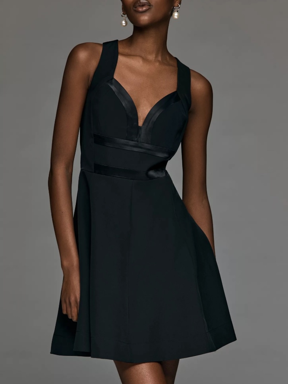 Anthropologie Sweetheart Mini Dress LITTLE BLACK DRESS in Black Onyx NWT size XL